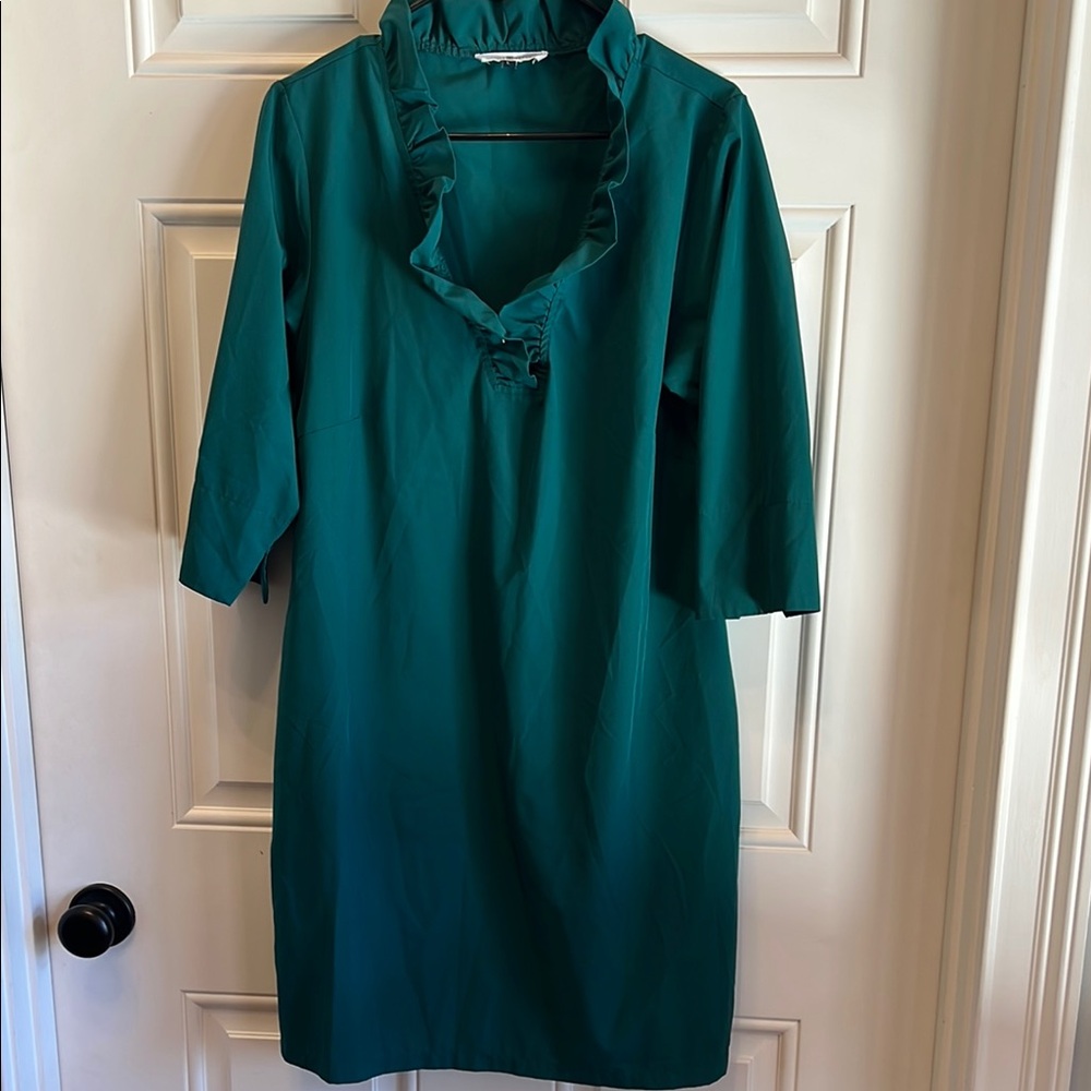 Elegant Green Long Sleeve Dress